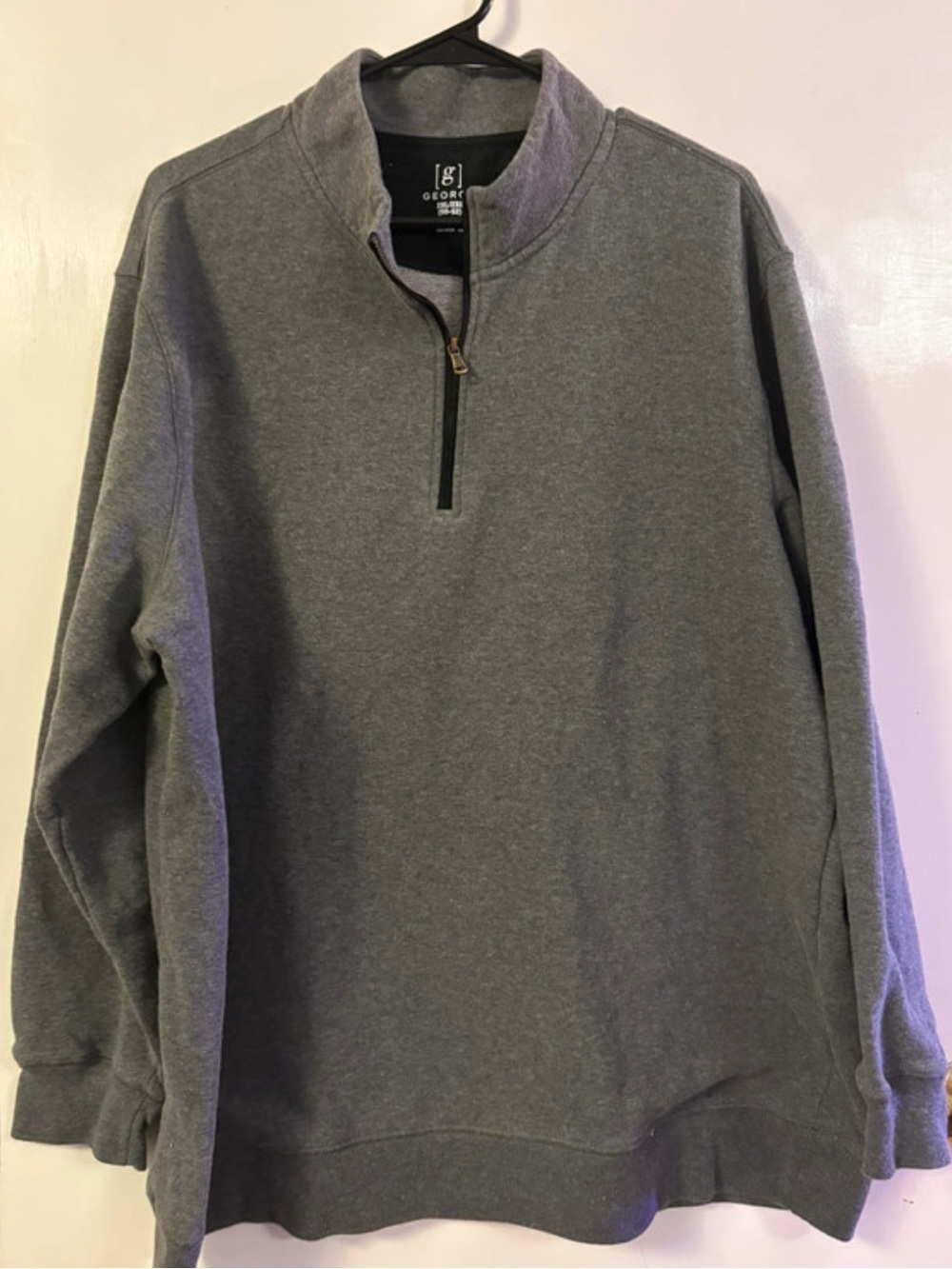 George Men’s Charcoal Half-Zip Sweater